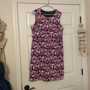 Lands End Floral Shift Dress With Pockets